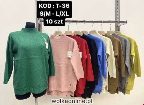 Sweter damskie T-36 Mix kolor S/M-L/XL