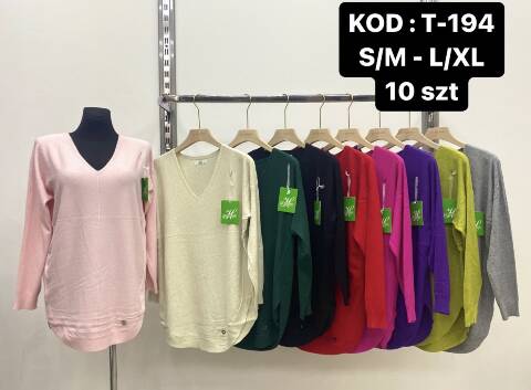 Sweter damskie T-194 Mix kolor S/M-L/XL