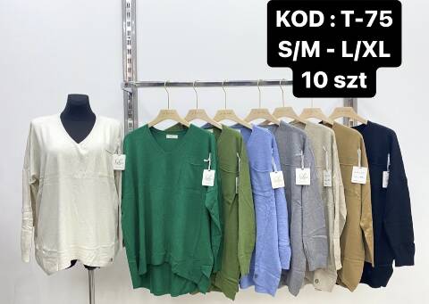 Sweter damskie T-75 Mix kolor S/M-L/XL 1