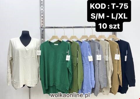 Sweter damskie T-75 Mix kolor S/M-L/XL