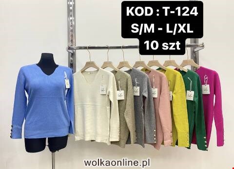 Sweter damskie T-124 Mix kolor S/M-L/XL