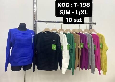 Sweter damskie T-198 Mix kolor S/M-L/XL