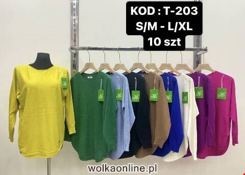 Sweter damskie T-203 Mix kolor S/M-L/XL