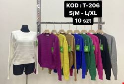 Sweter damskie T-206 Mix kolor S/M-L/XL