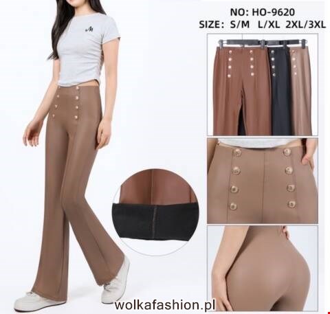 Spodnie skórzane damskie HO-9620 Mix kolor S-3XL