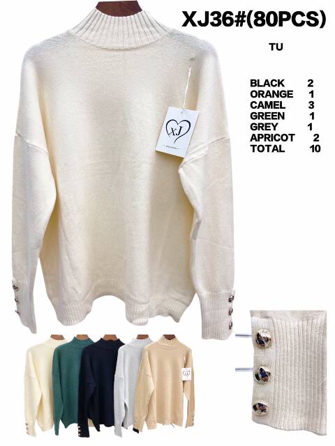 Sweter damskie XJ36 Mix kolor Standard 1