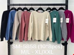 Sweter damskie SM-5858 Mix kolor M-2XL