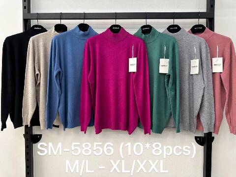 Sweter damskie SM-5856 Mix kolor M-2XL