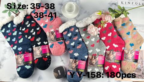 Kapcie- skarpety damskie YY-158 Mix kolor 35-41