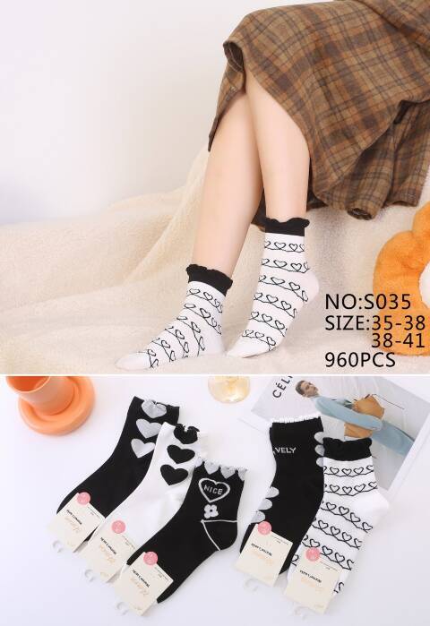 Skarpety damskie S035 Mix kolor 35-41 1