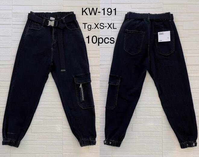 Jeansy damskie KW-191 1 kolor  XS-XL 1
