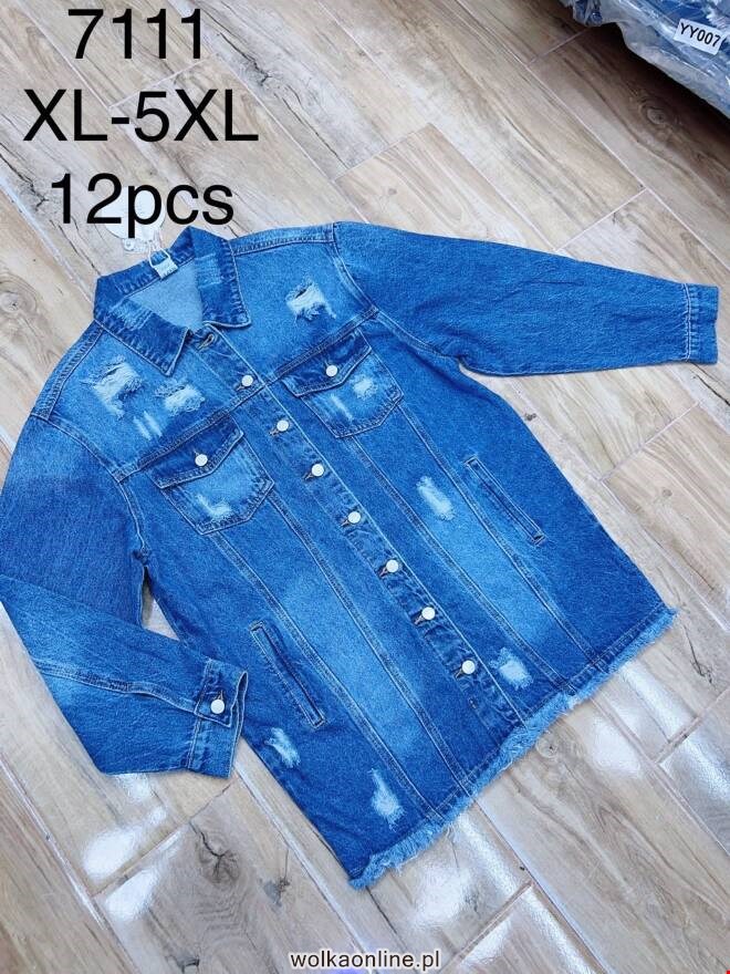 Kurtka jeansowa damskie 7111 1 kolor  XL-5XL