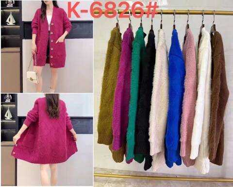 Kardigan damskie K6826 Mix kolor Standard
