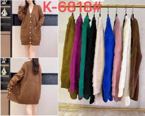 Kardigan damskie K6818 Mix kolor Standard