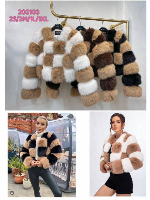 Kurtka zimowa damskie 202103 Mix kolor S/M-L/XL