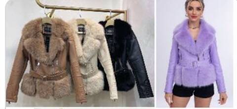 Kurtka zimowa damskie 2597 Mix kolor S-L