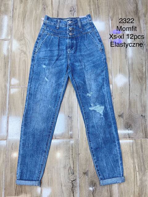 Jeansy damskie 2322 1 kolor XS-XL