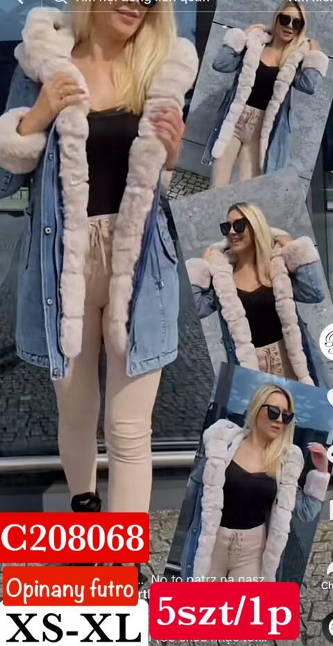 Kurtka zimowa damskie C208068 1 kolor XS-XL