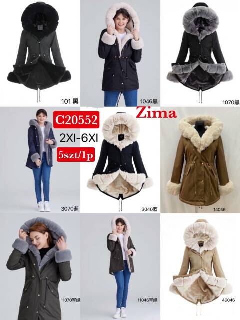 Kurtka zimowa damskie C20552 1 kolor 2XL-6XL 1