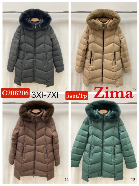 Kurtka zimowa damskie C208206 1 kolor 3XL-7XL 1