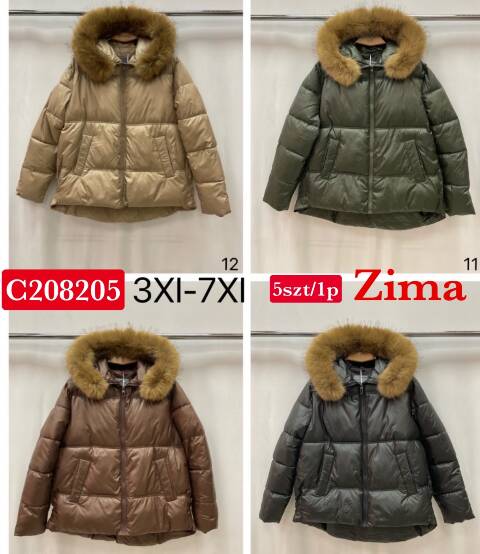 Kurtka zimowa damskie C208205 1 kolor 3XL-7XL