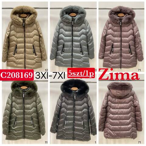 Kurtka zimowa damskie C208169 1 kolor 3XL-7XL