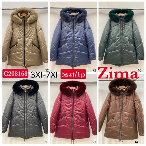 Kurtka zimowa damskie C208168 1 kolor 3XL-7XL 1