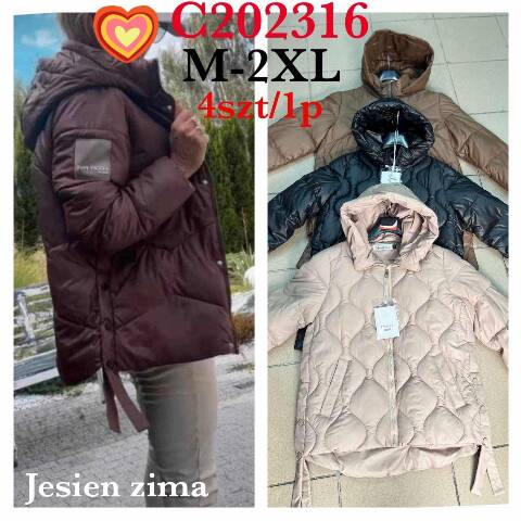 Kurtka zimowa damskie C202316 1 kolor M-2XL