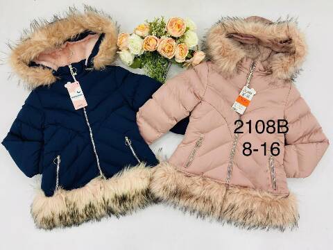 Kurtka zimowa dziewczęca 2108B Mix kolor 8-16 1