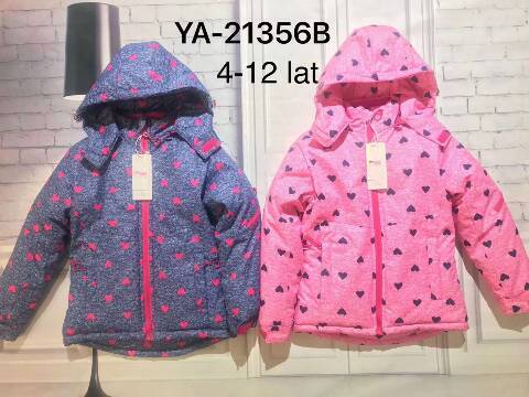 Kurtka zimowa dziewczęca YA-21356B Mix kolor 4-12