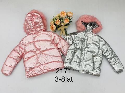 Kurtka zimowa dziewczęca 2171 Mix kolor 3-8 1