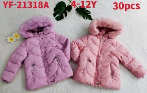 Kurtka zimowa dziewczęca YF-21318A Mix kolor 4-12 1