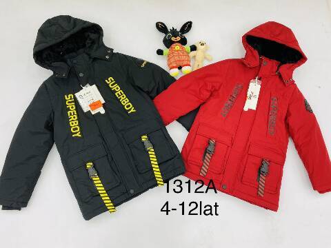 Kurtka zimowa chłopięca 1312A Mix kolor 4-12 1