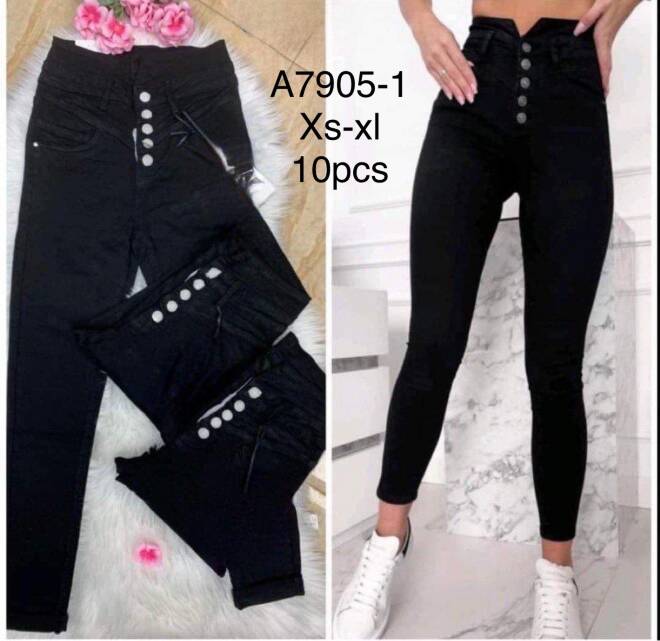 Jeansy damskie A7905-1 1 kolor  XS-XL