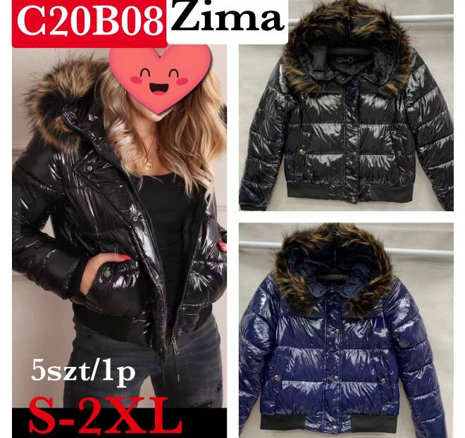 Kurtka damskie zimowa C20B08 1 kolor  S-2XL