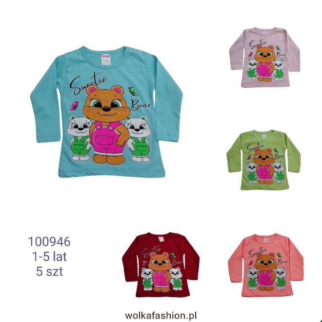Bluzki dziewczęce 100946 1 kolor  1-5 (Towar Tureckie)