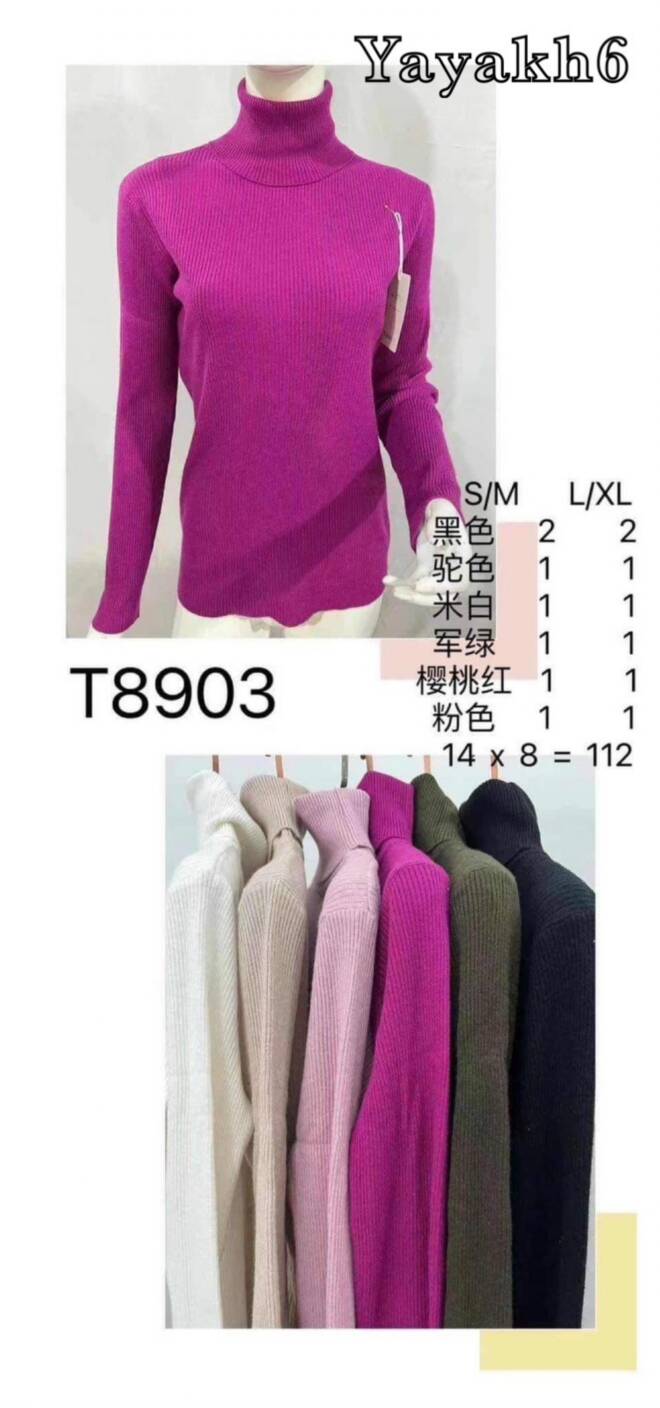 Sweter damskie T8903 Mix KOLOR  S/M-L/XL