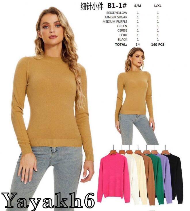 Sweter damskie B1-1 Mix KOLOR  S/M-L/XL
