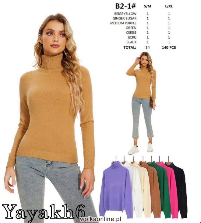 Sweter damskie B2-1 Mix KOLOR  S/M-L/XL