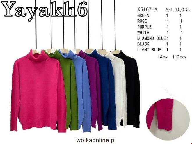Sweter damskie X5167-A Mix KOLOR  M-2XL