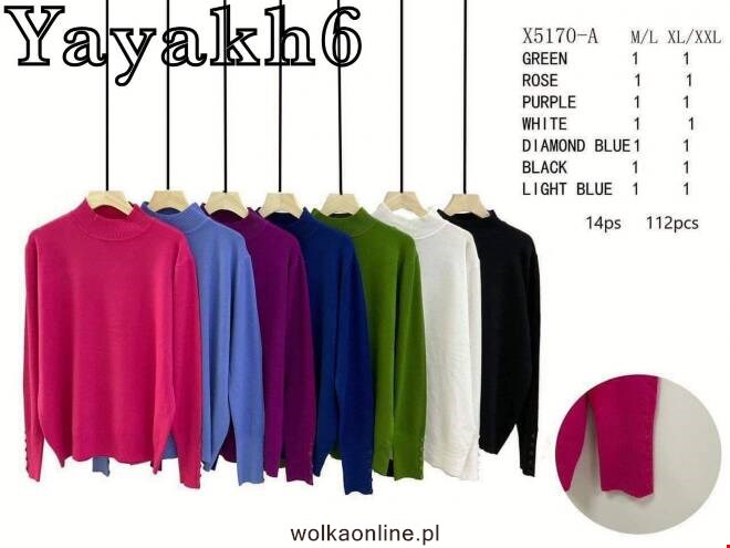 Sweter damskie X5170-A Mix KOLOR  M-2XL