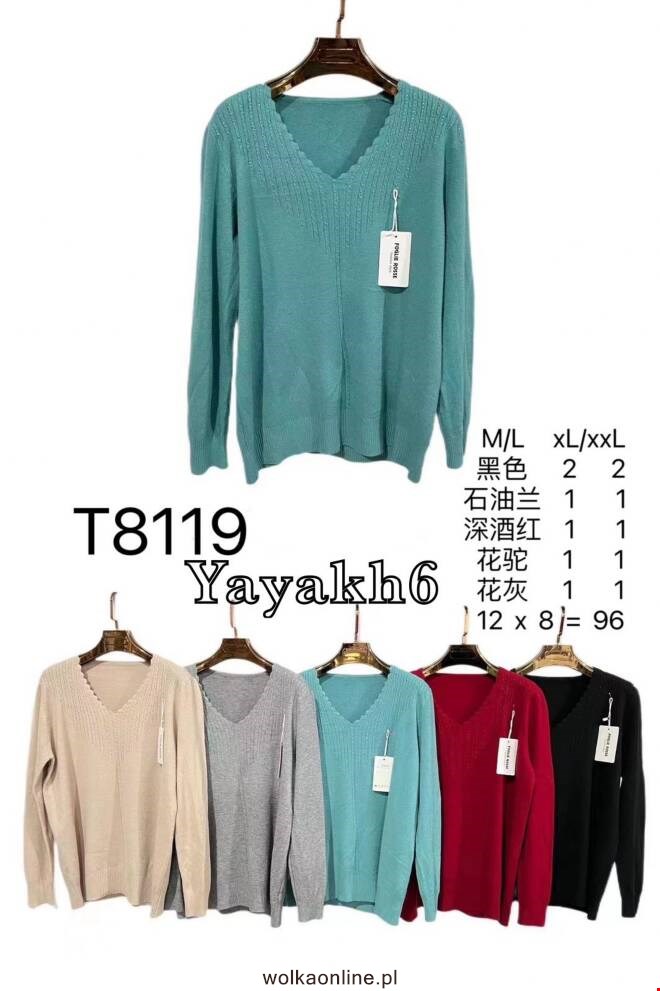 Sweter damskie T8119 Mix KOLOR  M-2XL