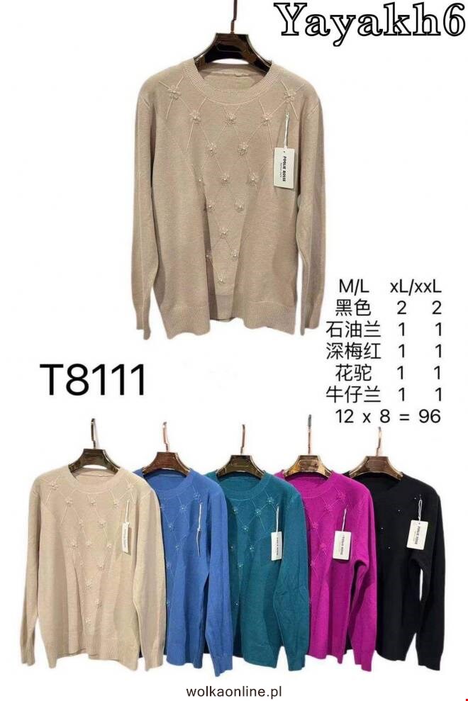 Sweter damskie T8111 Mix KOLOR  M-2XL