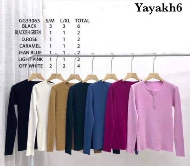 Sweter damskie GG33065 Mix KOLOR  S/M-L/XL 1