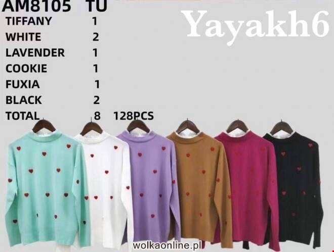 Sweter damskie AM8105 Mix KOLOR  Standard