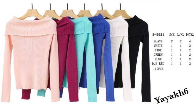 Sweter damskie S-5621 Mix KOLOR  S/M-L/XL