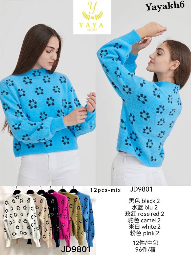 Sweter damskie JD9801 Mix KOLOR  Standard