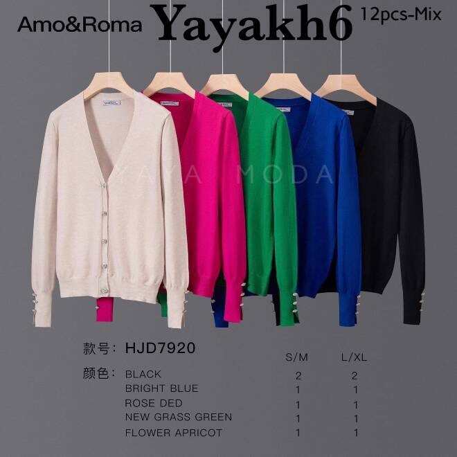 Sweter damskie HJD7920 Mix KOLOR  S/M-L/XL 1