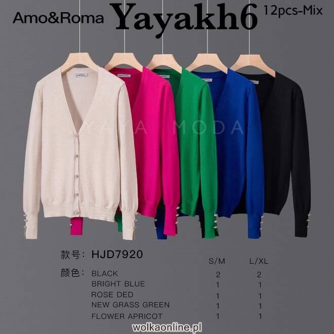 Sweter damskie HJD7920 Mix KOLOR  S/M-L/XL