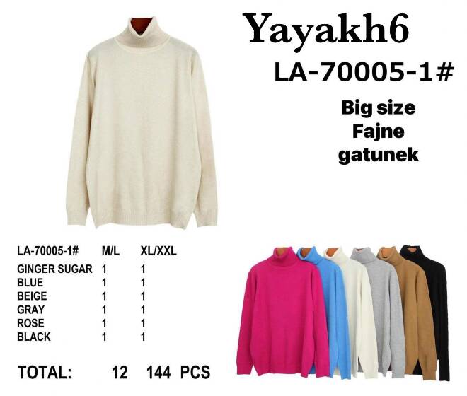 Sweter damskie LA-70005-1 Mix KOLOR  M-2XL 1